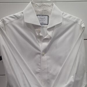 Charles Tyrwhitt White Dress Shirt Classic Formal Design